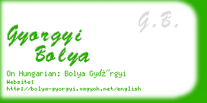 gyorgyi bolya business card